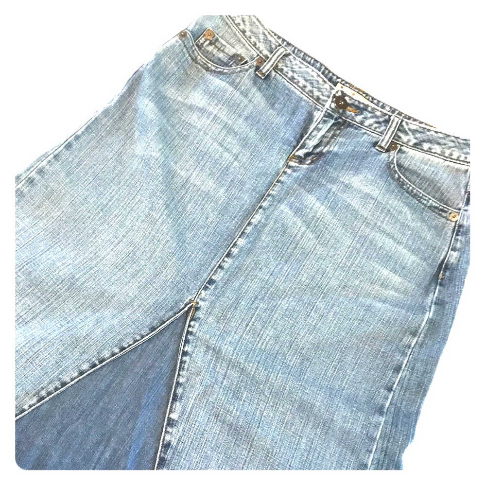 Blue Denim A-Line Skirt